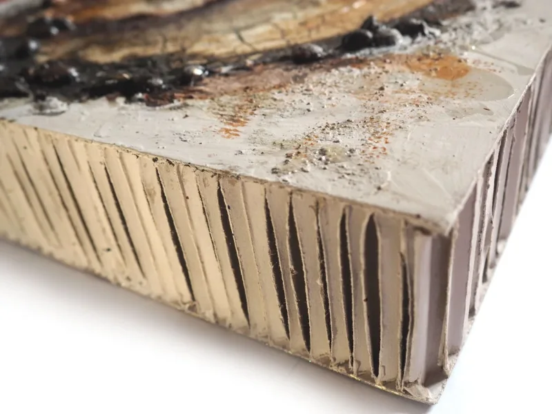 Kaffeekunst Wabenkarton – Goldbrauner Duft