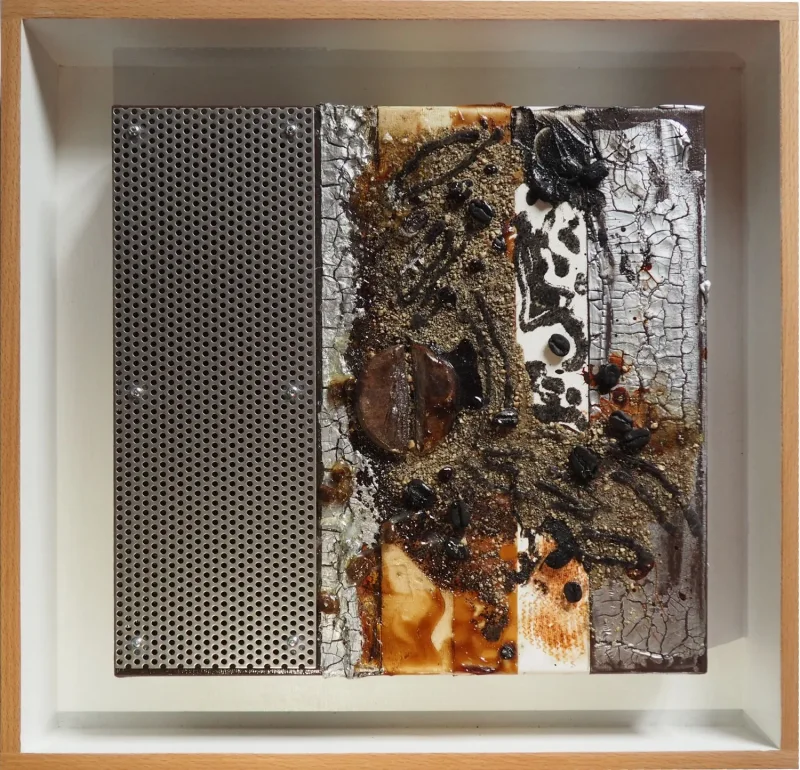 Kaffeekunst Massivholzrahmen – Siebträger-Design Weiß