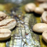 Kaffeekunst Massivholzrahmen – Siebträger-Design Latte