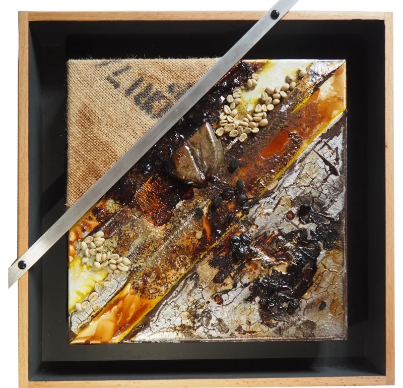 Kaffeekunst Massivholzrahmen – Anthrazit