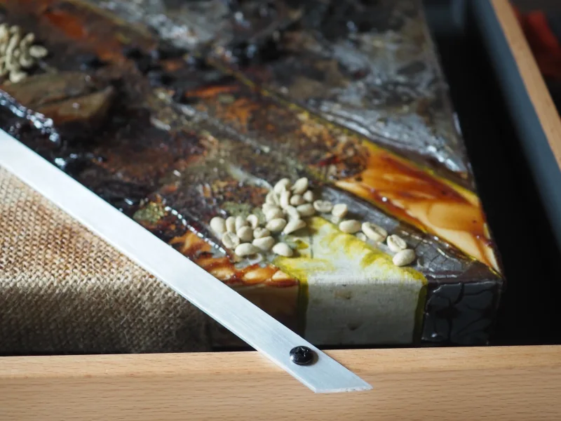 Kaffeekunst Massivholzrahmen – Anthrazit