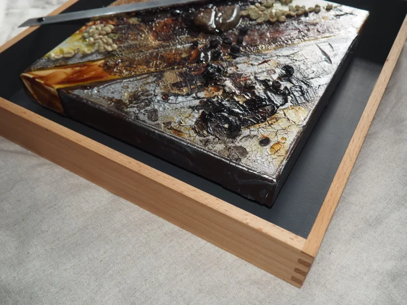 Kaffeekunst Massivholzrahmen – Anthrazit